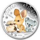 2026 Tuvalu 1/2 oz Silver Colorized Newborn Proof (Box)