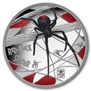 2026 Tuvalu 1 oz Silver Colorized Red-Back Spider Proof (Box)