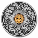 2026 Tuvalu 1 oz Silver Year of the Horse Rotating Charm Antiqued