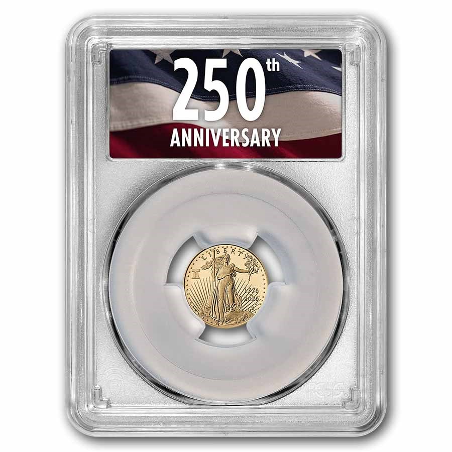 2026-W 1/10 oz Proof Gold Eagle Dual Date PR-70 PCGS (FS, 250th)