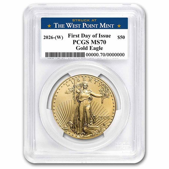 2026-(W) 1 oz American Gold Eagle MS-70 PCGS (FDI, West Point)