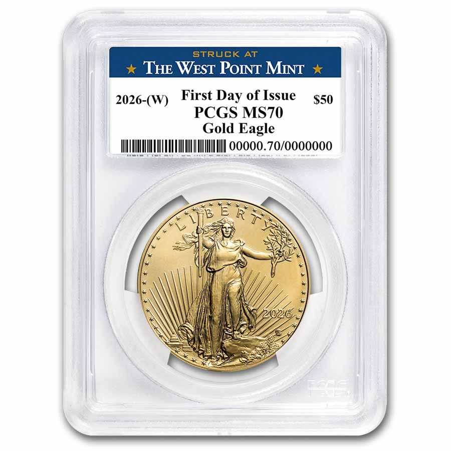 2026-(W) 1 oz American Gold Eagle MS-70 PCGS (FDI, West Point)