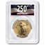 2026-W 1 oz Burnished Gold Eagle Dual Date MS-70 PCGS (FDI, 250)