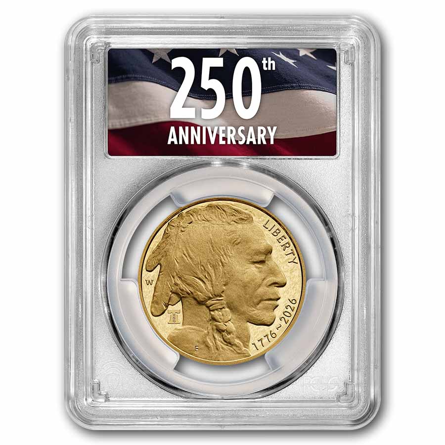 Buy 2026-W 1 oz Gold Buffalo Dual Date PR-70 (FDI, 250th) | APMEX