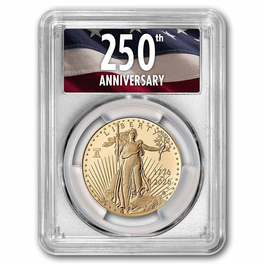 Buy 2026-W 1 oz Gold Eagle Dual Date PR-70 (FDI, 250th) | APMEX