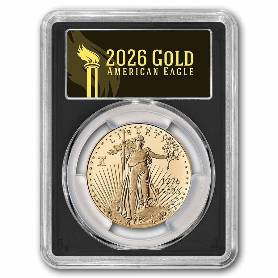2026-W 1 oz Proof Gold Eagle Dual Date PR-70 PCGS (FDI, Black)