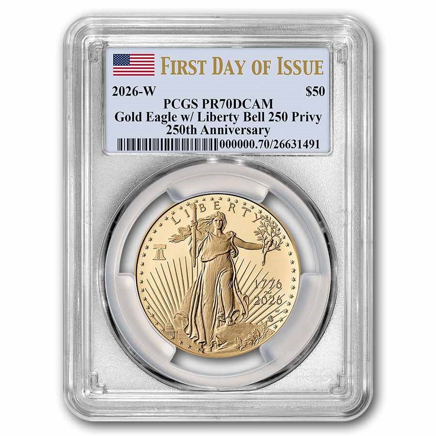 2026-W 1 oz Proof Gold Eagle Dual Date PR-70 PCGS (FDI)