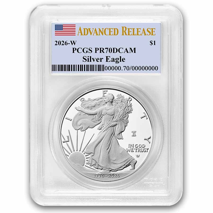 Buy 2026-W 1 oz Silver Eagle PR-70 (AR, Dual Date) | APMEX