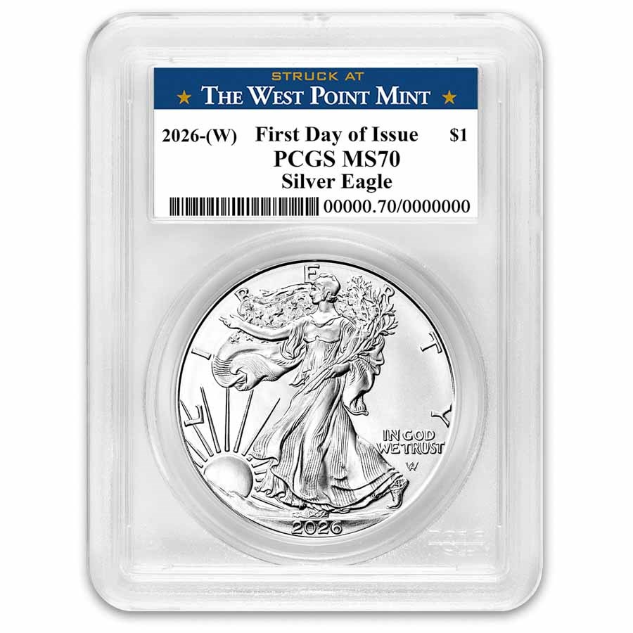 2026-(W) American Silver Eagle MS-70 PCGS (FDI, West Point Label)