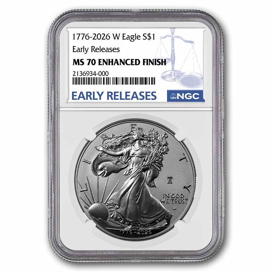 2026-W Burnished Silver Eagle MS-70 NGC (ER, Enhanced)