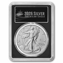 2026-W Burnished Silver Eagle SP-70 PCGS (FDI, Black, Enhanced)
