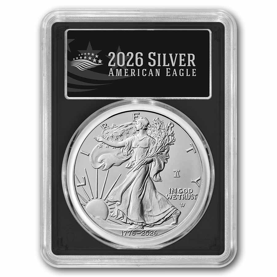 2026-W Burnished Silver Eagle SP-70 PCGS (FDI, Black, Enhanced)