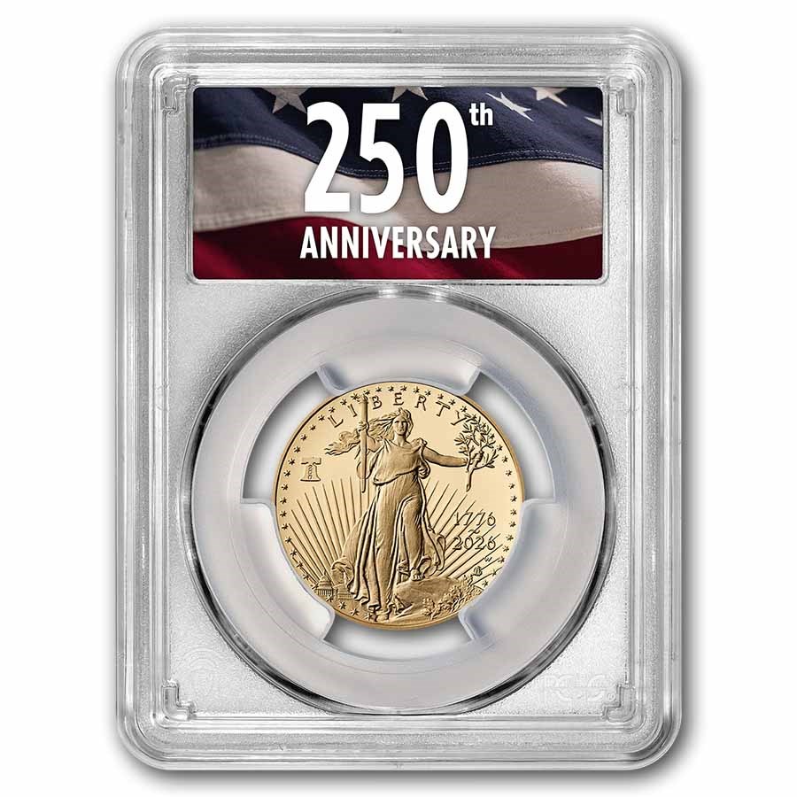 2026-W Proof 1/2 oz Gold Eagle Dual Date PR-70 PCGS (FDI, 250th)