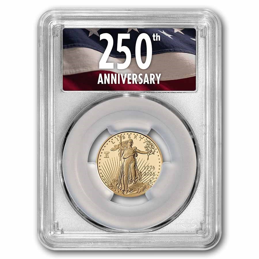 2026-W Proof 1/4 oz Gold Eagle Dual Date PR-70 PCGS (FS, 250th)