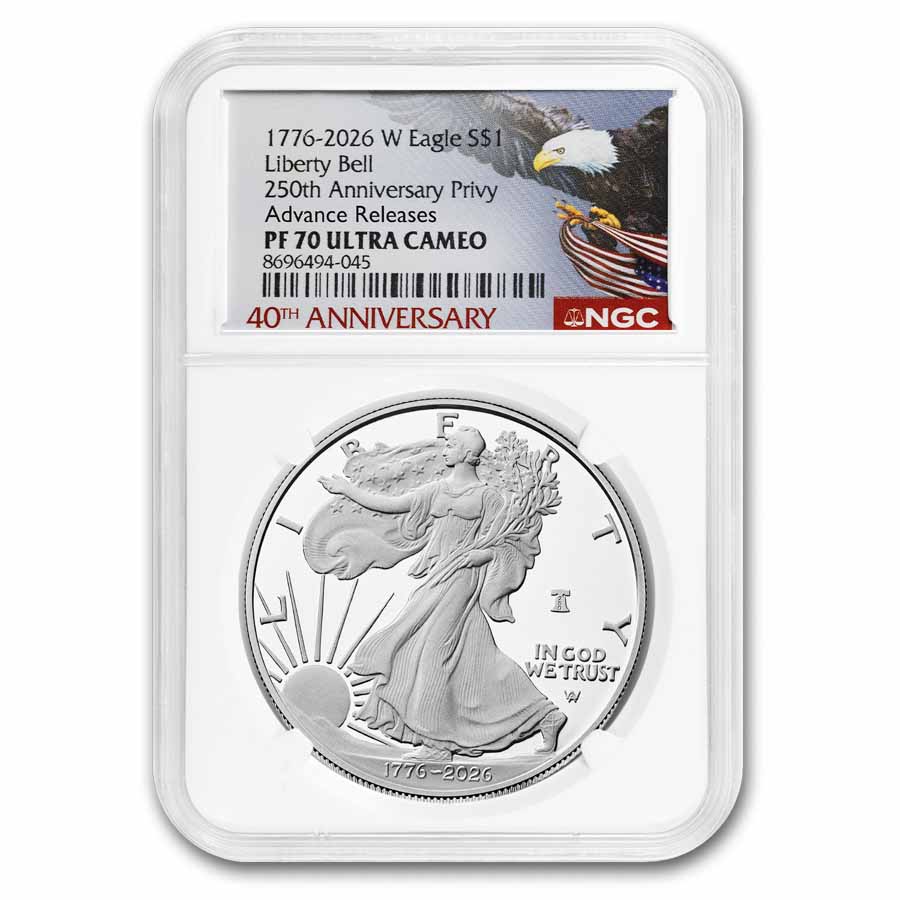 Buy 2026-W Silver Eagle PF-70 (40th Ann, Dual Date) | APMEX
