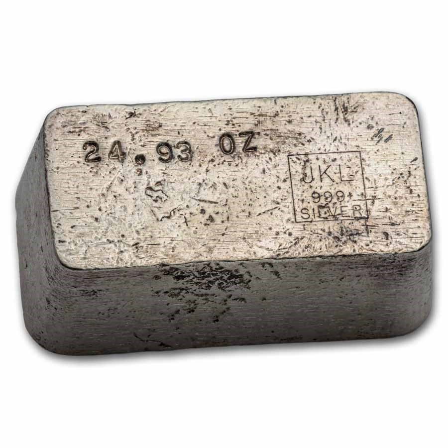 24.93 oz Silver Bar - Vintage JKL