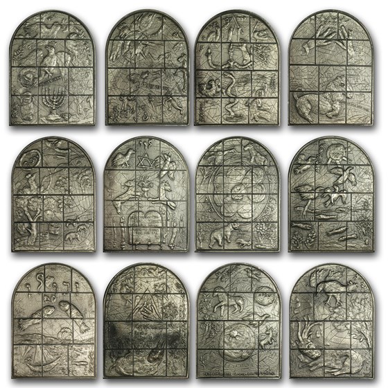 24.96 oz Silver Arch - Twelve Tribes of Israel (12 Pc Set) 24.96 oz Silver Arch - Twelve Tribes of Israel (12 Pc Set)