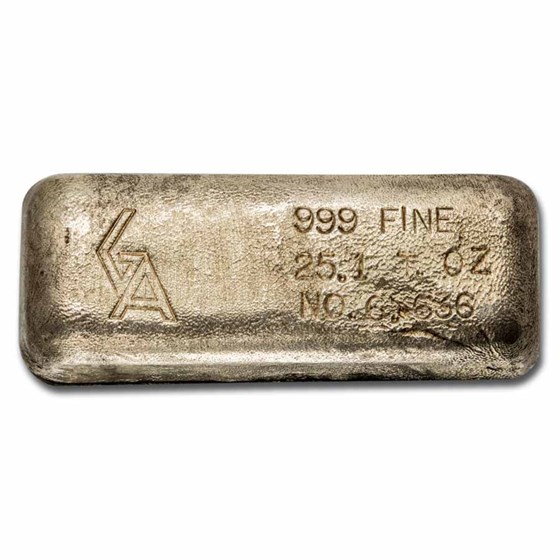 25.10 oz Silver Bar - Golden Analytical  