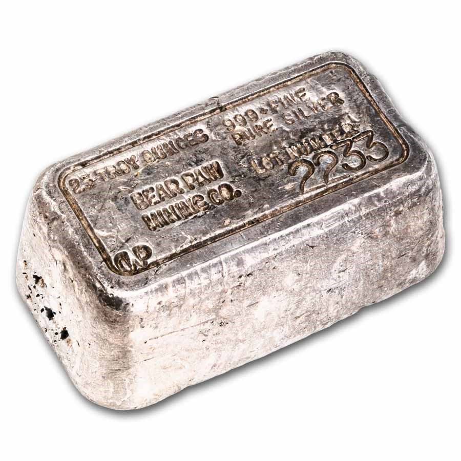 25.27 oz Silver Bar - Bear Paw Mining Company (Lot #2233)