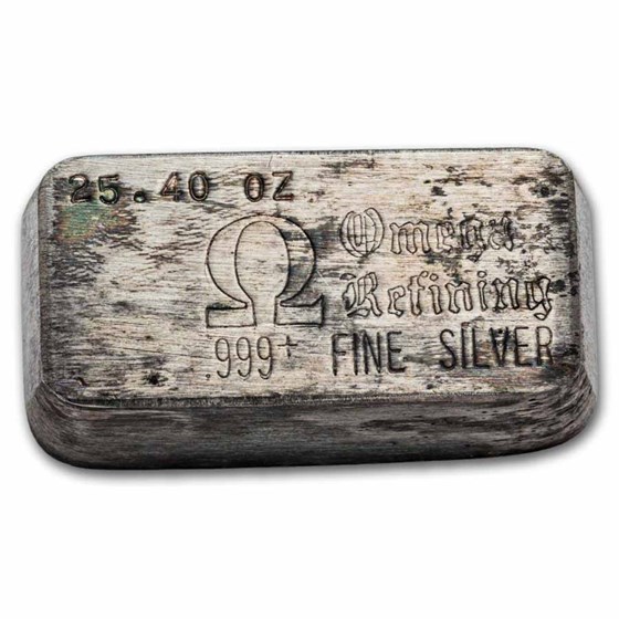 25.40 oz Silver Bar - Omega Refining