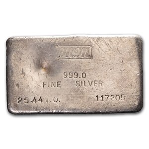 25.44 oz Silver Bar - Vintage MM