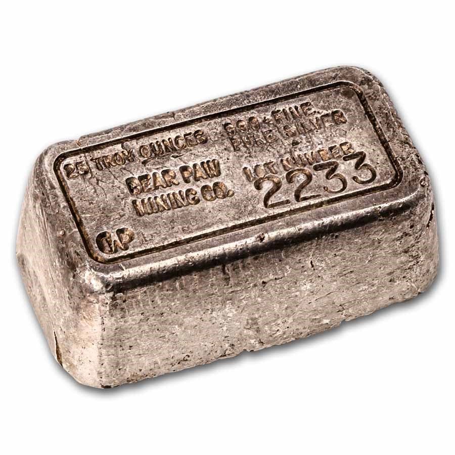 25.85 oz Silver Bar - Bear Paw Mining Company (Lot #2233)