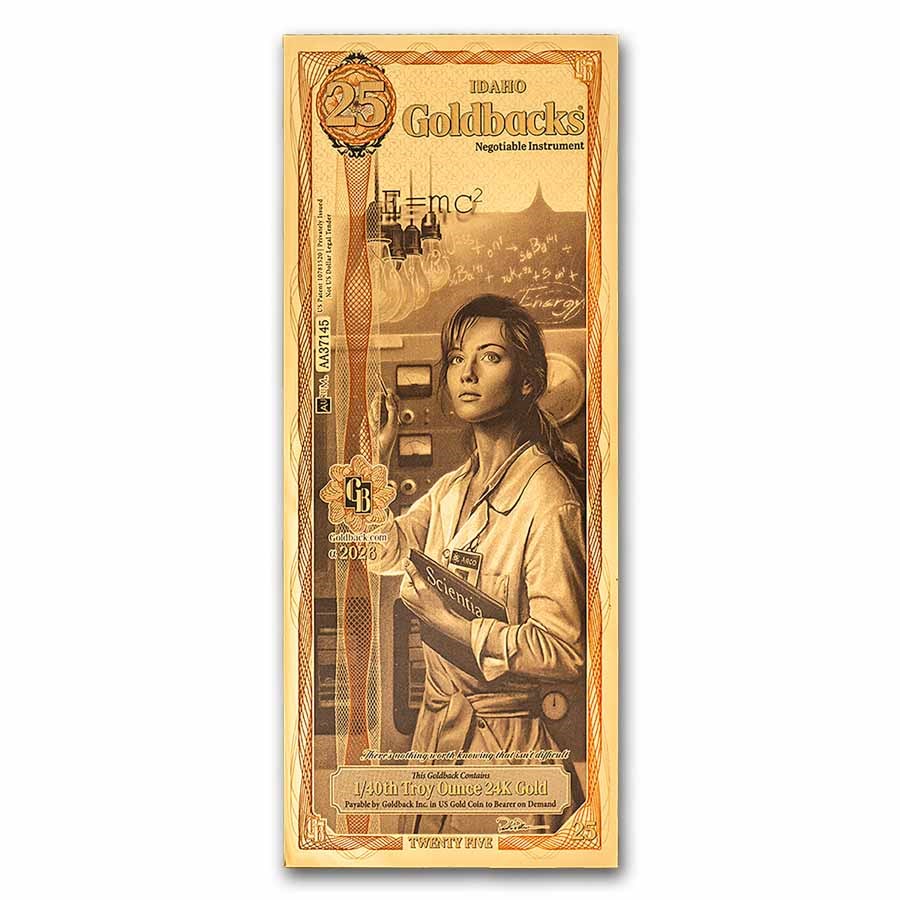 25 Idaho Goldback - Aurum Gold Foil Note (24k)