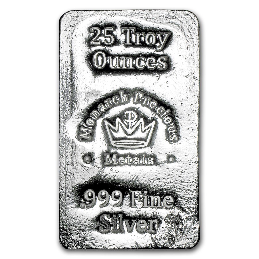 25 oz Hand Poured Silver Bar - MPM