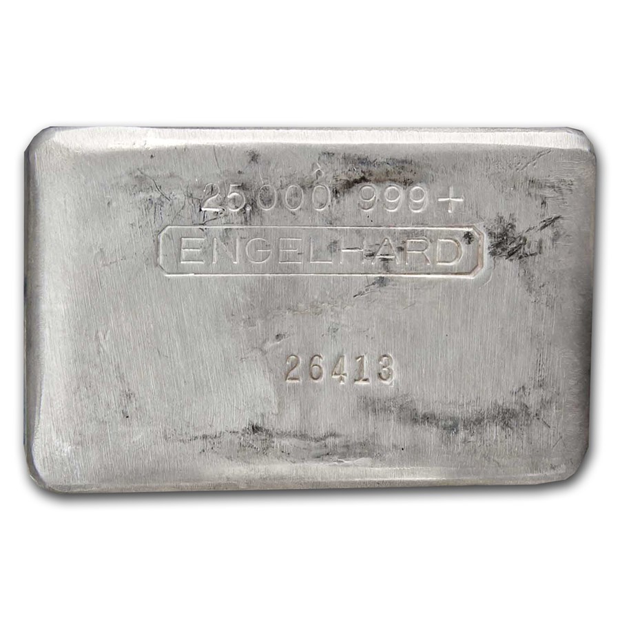25 oz Silver Bar - Engelhard (1st series, Cast)