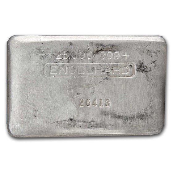 25 oz Silver Bar - Engelhard (1st series, Cast) 25 oz Silver Bar - Engelhard (1st series, Cast)