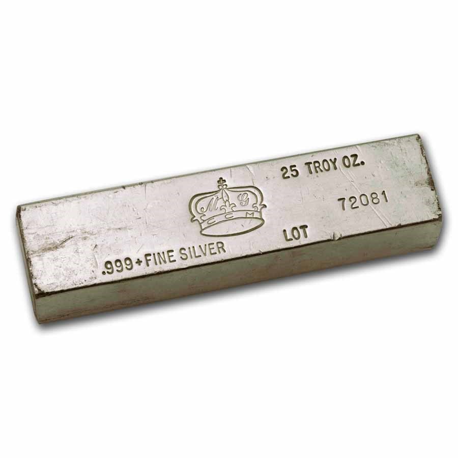 25 oz Silver Bar - MG Crown