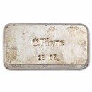 25 oz Silver Bar - Vintage C. Rhyne (Struck)
