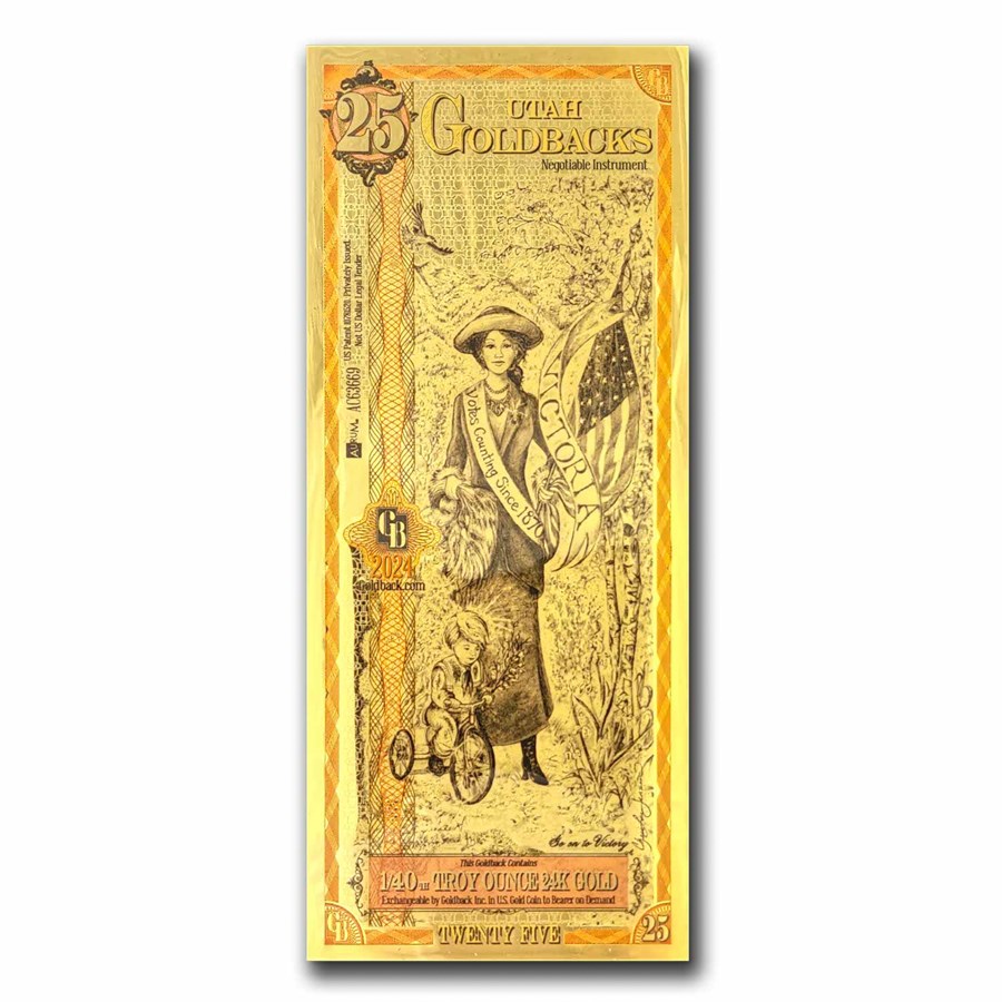 25 Utah Goldback - Aurum Gold Foil Note (24k)