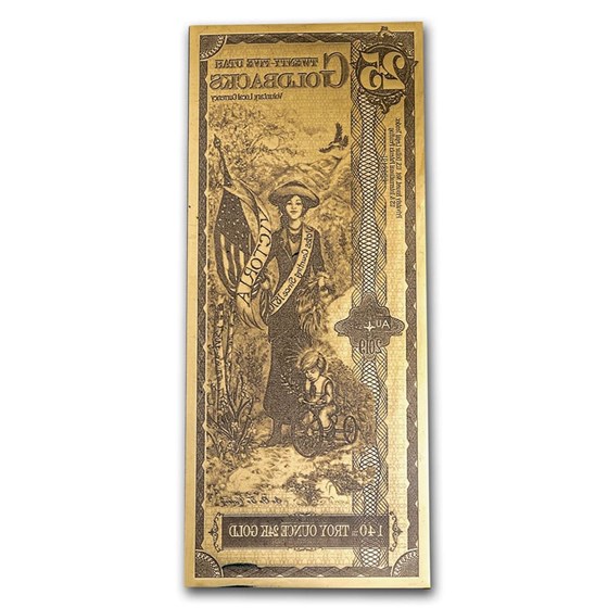 Buy 25 Utah Goldback Aurum Gold Foil Note (24k) APMEX