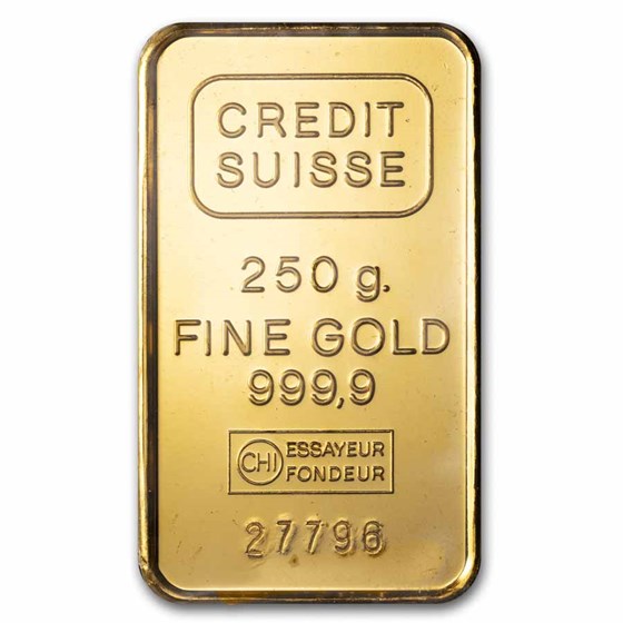 250 gram Gold Bar - Credit Suisse 250 gram Gold Bar - Credit Suisse