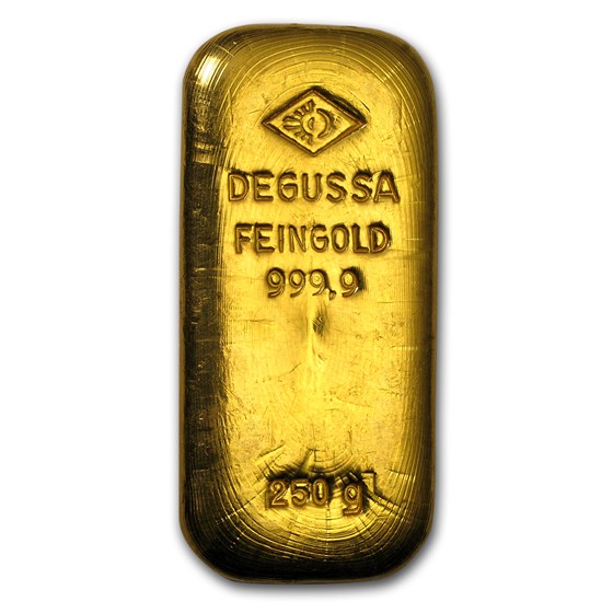 250 gram Gold Bar - Degussa 250 gram Gold Bar - Degussa