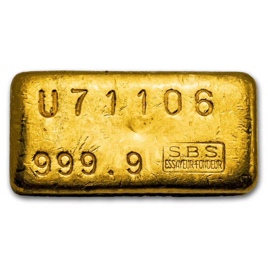 250 gram Gold Bar - Société de Banque Suisse (999.9 Fine)