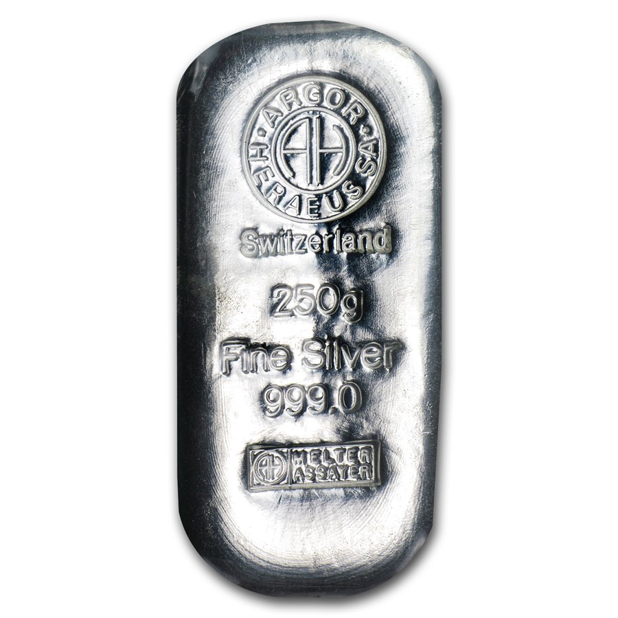 250g Silver Bar Argor-Heraeus