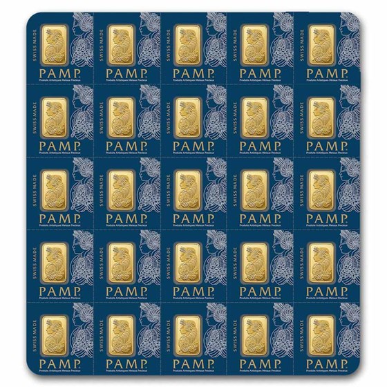25x1 gram Gold Bar PAMP Suisse Multigram+25 (In Assay) 25x1 gram Gold Bar PAMP Suisse Multigram+25 (In Assay)