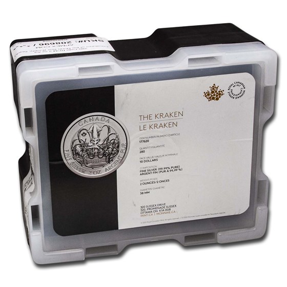 280-Coin RCM 2 oz Ag Creatures of the North Box (Empty, Black)