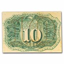 2nd Issue Fractional Currency 10 Cents CU (Fr#1244)Back Specimen