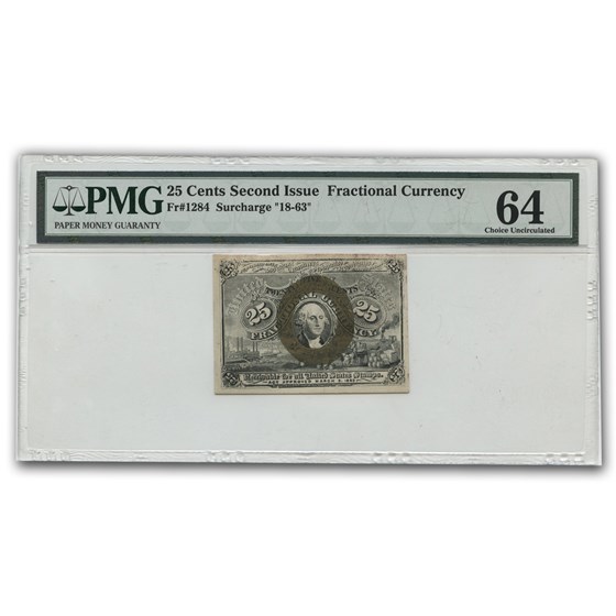 2nd Issue Fractional Currency 25 Cents CU-64 EPQ PMG 2nd Issue Fractional Currency 25 Cents CU-64 EPQ PMG