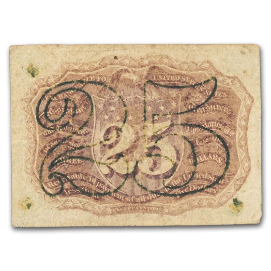 Buy 2nd Issue Fractional Currency 25 Cents Fine (FR#1286, Surcharge ...