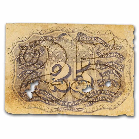 2nd Issue Fractional Currency 25 Cents VG (Fr#1283) Specimen Pair 2nd Issue Fractional Currency 25 Cents VG (Fr#1283) Specimen Pair