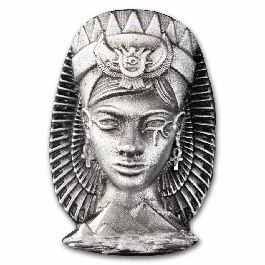 3.3 oz Hand Poured Silver - Nefertiti