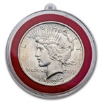 3-Coin BU Silver Dollar Set in Red Velvet Pouch