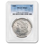 3-Coin Morgan/Peace Silver Dollar Set MS-63 PCGS