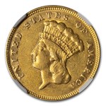 $3 Gold Princess AU-50 NGC/PCGS