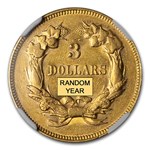 $3 Gold Princess AU-50 NGC/PCGS