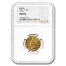 $3 Gold Princess AU-58 NGC/PCGS